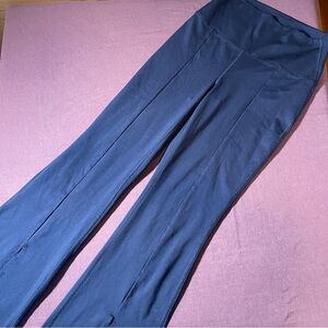 Yogalicious Lux High Rise Split Hem Flare Pant - Size Small Navy Blue *Flaw